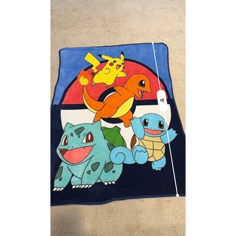Pokemon Northwest Fleece Throw Blanket Pikachu Bulbasaur Charmander ‎ 40x60